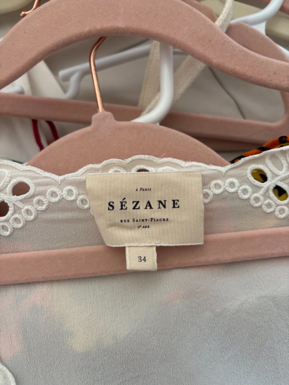 Sezane Francia Silk Blouse Ecru 34 - Picture 7 of 7